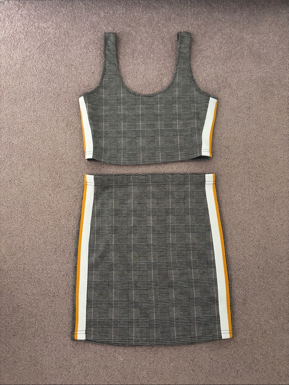 GUESS Plaid Two-Piece Skirt Set with Crop Tank Size Small